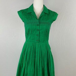 Anthropologie Maeve Green dress w/ pockets! Sz 2
